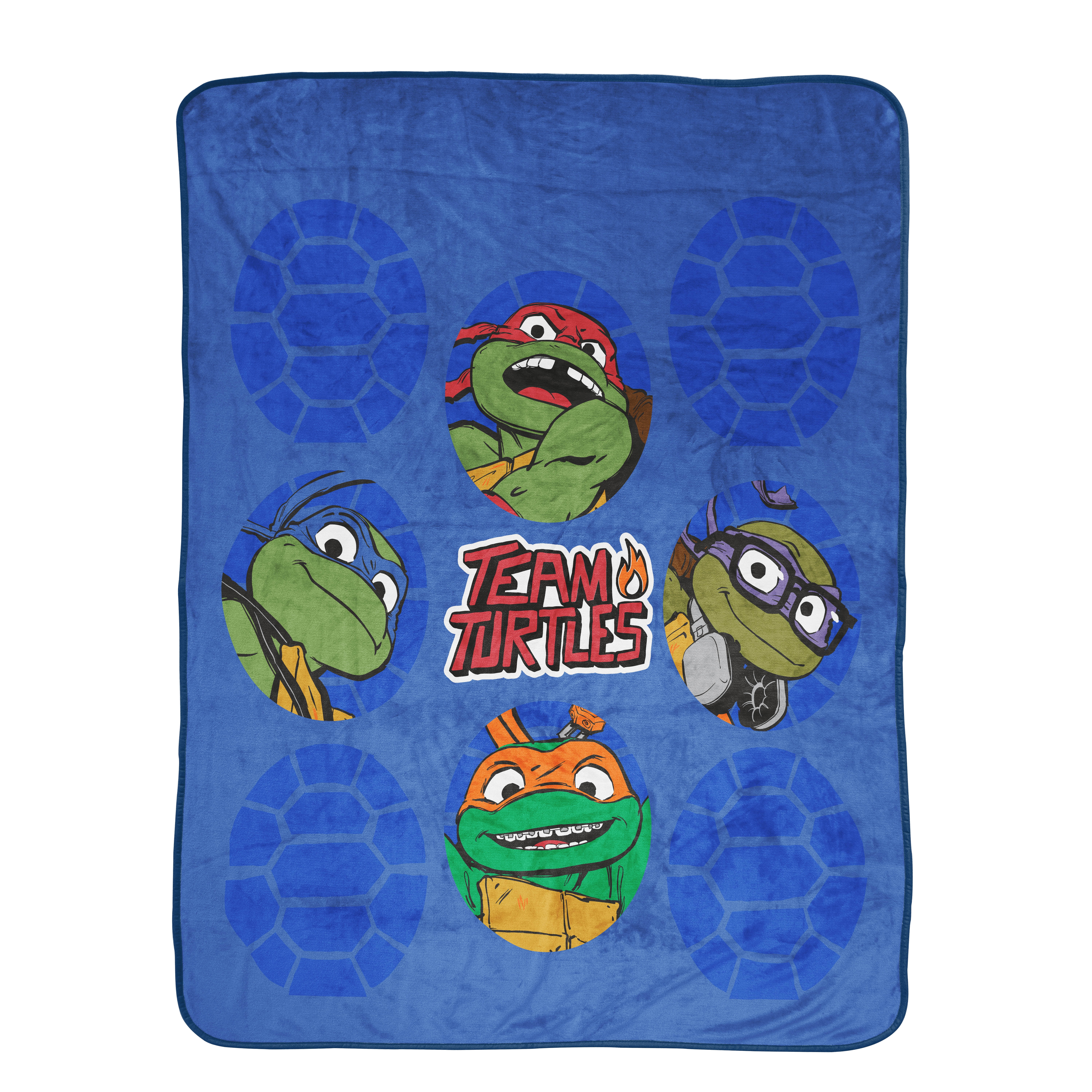 Teenage Mutant Ninja Turtles TMNT Head Kids Throw 46 x 60 Microfiber Blue Nickelodeon