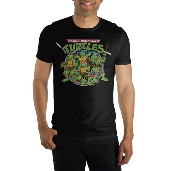 Teenage Mutant Ninja Turtles TMNT Men's Black T-Shirt Tee Shirt-Medium