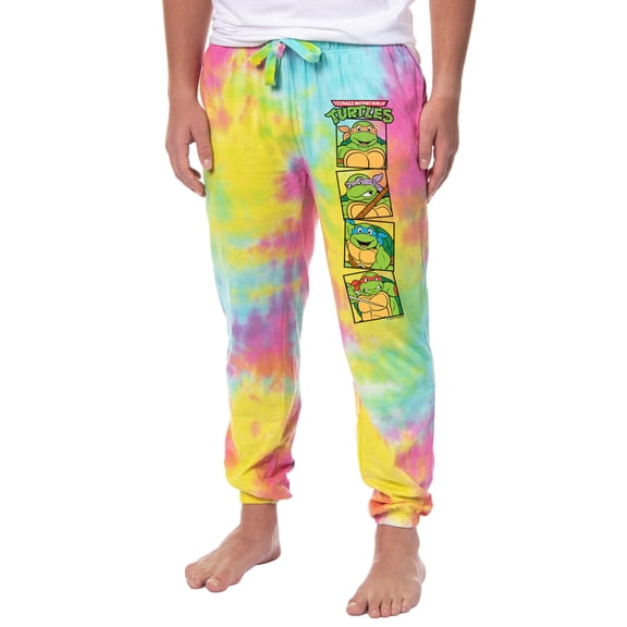 Teenage Mutant Ninja Turtles TMNT Men's Tie-Dye Sleep Jogger Pajama Pants For Adults