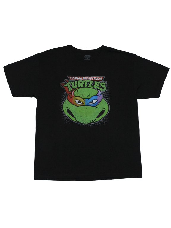TMNT Mens T-Shirt - Four Colored Masked Turtle (Small)