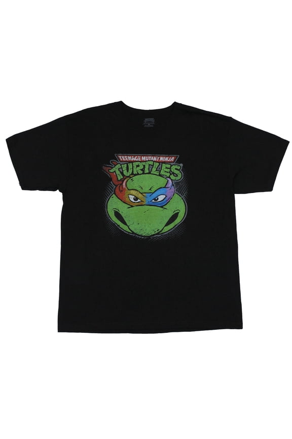 TMNT Mens T-Shirt - Four Colored Masked Turtle (Small)