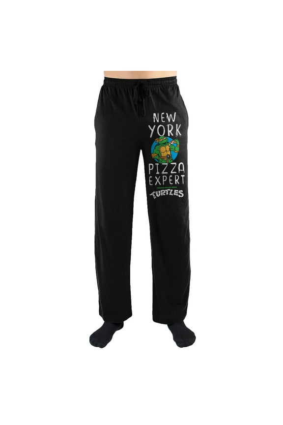 Teenage Mutant Ninja Turtles TMNT Michelangelo New York Pizza Expert Print Men's Sleepwear Sleep Pajama Pants Small