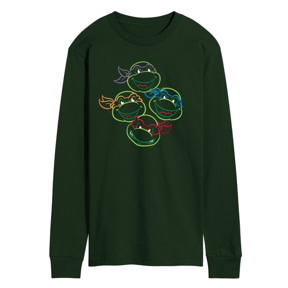 Teenage Mutant Ninja Turtles - TMNT Multicolor Linework - Men's Long Sleeve Graphic T-Shirt