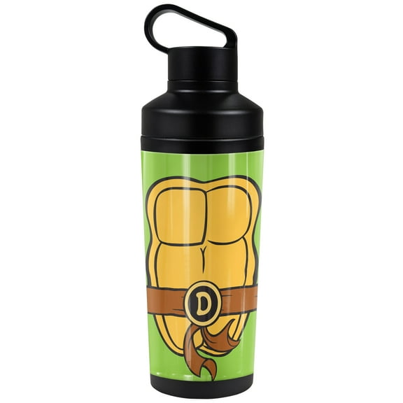 Teenage Mutant Ninja Turtles TMNT Official Donnie Shell 18 oz Insulated Water Bottle, Leak Resistant, Vacuum Insulated Stainless Steel with 2-in-1 Loop Cap