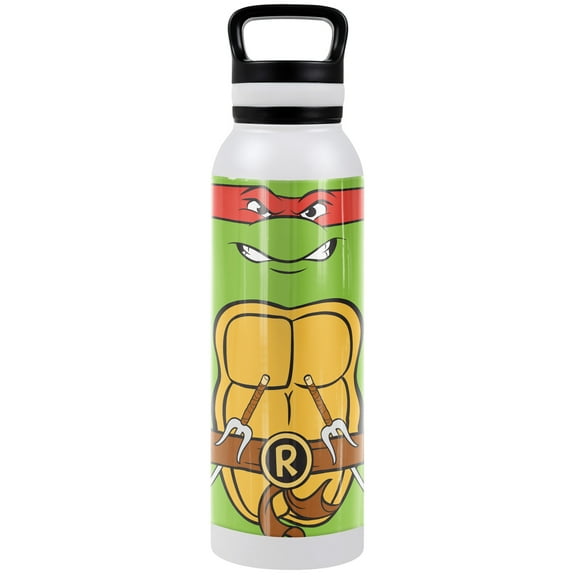 Teenage Mutant Ninja Turtles TMNT Official Raph Shell 24 oz Insulated Canteen Water Bottle, Leak Resistant, Vacuum Insulated Stainless Steel with Loop Cap