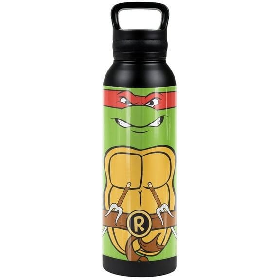 Teenage Mutant Ninja Turtles TMNT Raph Shell 24 oz Insulated Canteen Water Bottle, Leak Resistant, Vacuum Insulated Stainless Steel with Loop Cap