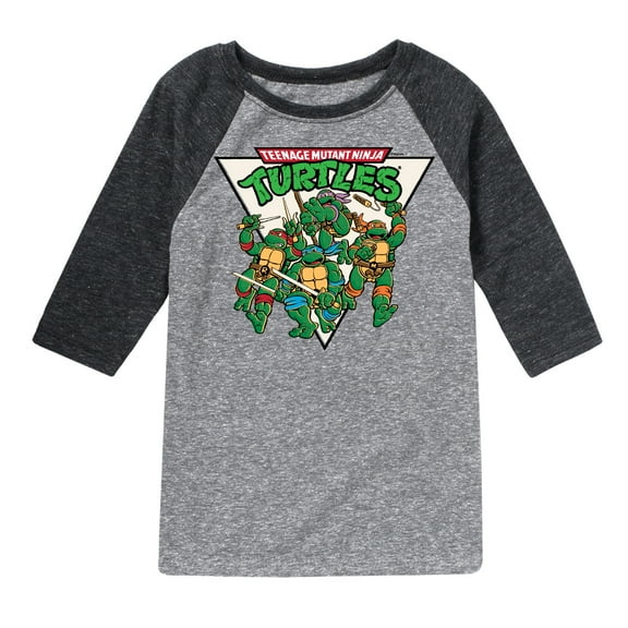 Teenage Mutant Ninja Turtles - TMNT Triangle - Toddler And Youth Raglan Graphic T-Shirt