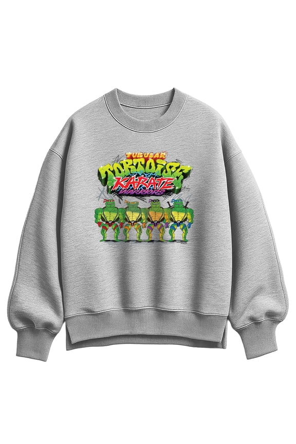 - TMNT Turtles - Ladies Oversized Fleece Crew Sweatshirt Sweatshirt