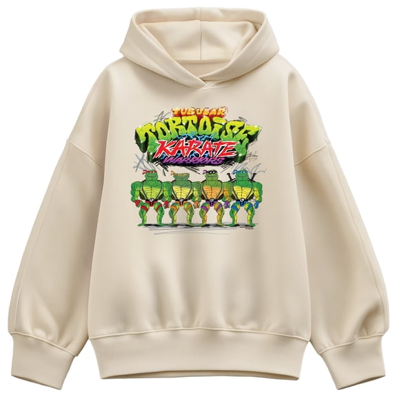 Teenage Mutant Ninja Turtles - TMNT Turtles - Ladies Oversized Fleece Hoodie Sweatshirt