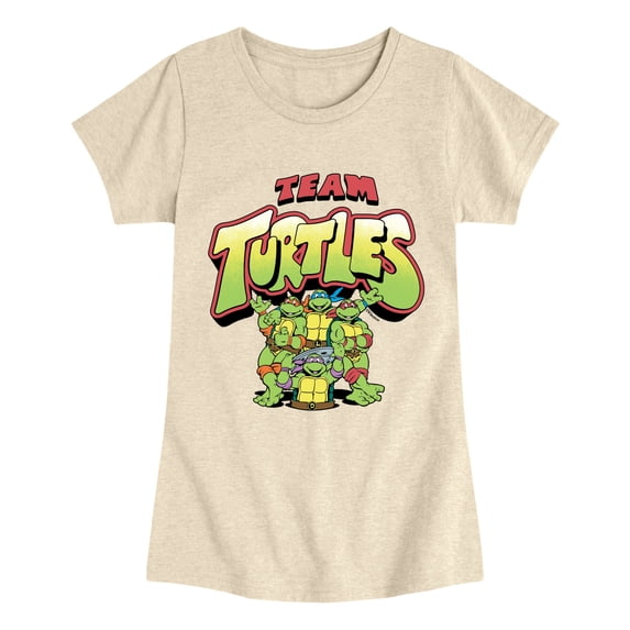 Teenage Mutant Ninja Turtles - Team Turtles Girls' Fitted Short Sleeve Graphic T-Shirt