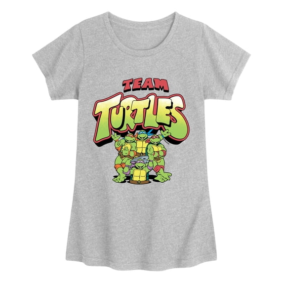Teenage Mutant Ninja Turtles - Team Turtles Girls' Fitted Short Sleeve Graphic T-Shirt