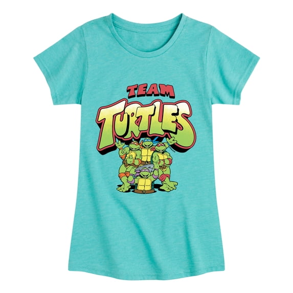 Teenage Mutant Ninja Turtles - Team Turtles Girls' Fitted Short Sleeve Graphic T-Shirt