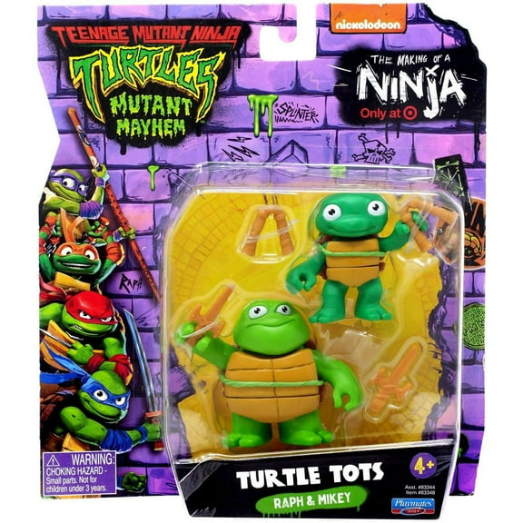 Teenage Mutant Ninja Turtles The Making of a Ninja Turtle Tots Action Figure (Raph & Mikey)
