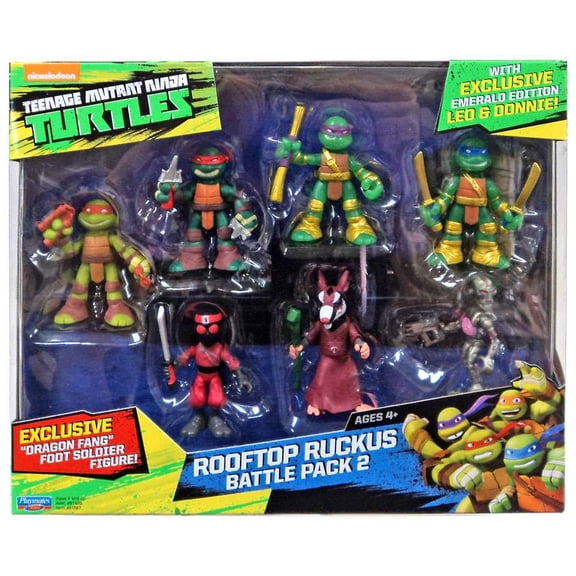 Teenage Mutant Ninja Turtles The Samurai Rooftop Ruckus Battle Pack 2 Mini Figure 7-Pack