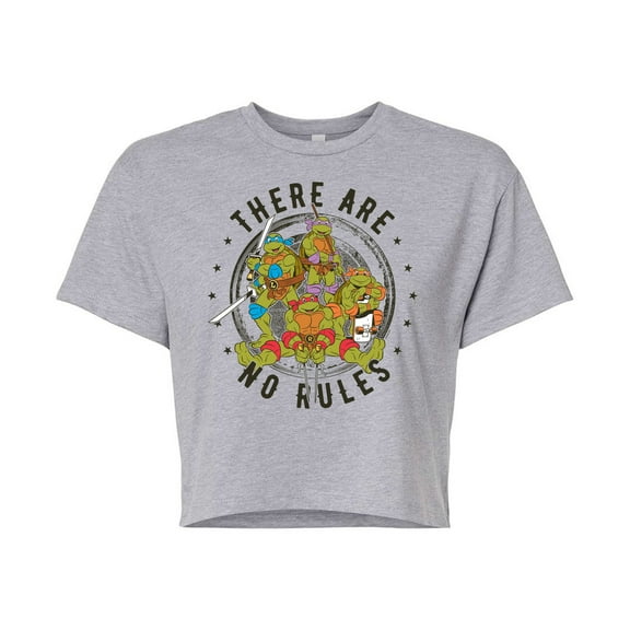 Teenage Mutant Ninja Turtles - There Are No Rules - Juniors Cropped Cotton Blend T-Shirt