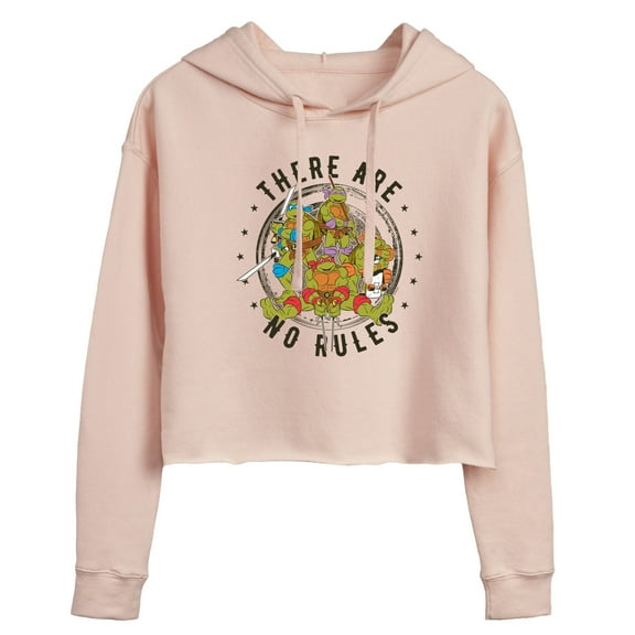 Teenage Mutant Ninja Turtles - There Are No Rules - Juniors Cropped Pullover Hoodie