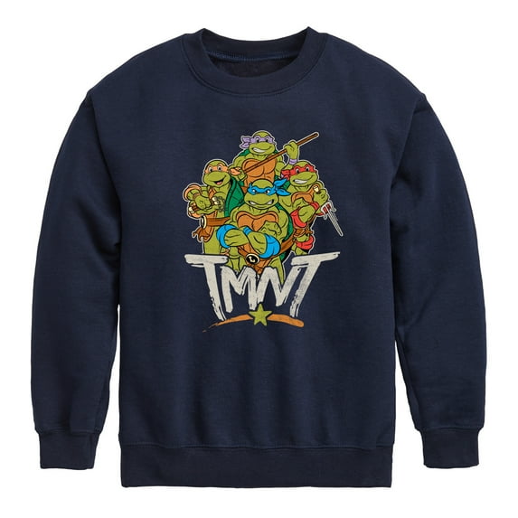 Teenage Mutant Ninja Turtles - Tmnt Rebel Road Group - Toddler & Youth Crewneck Fleece Sweatshirt