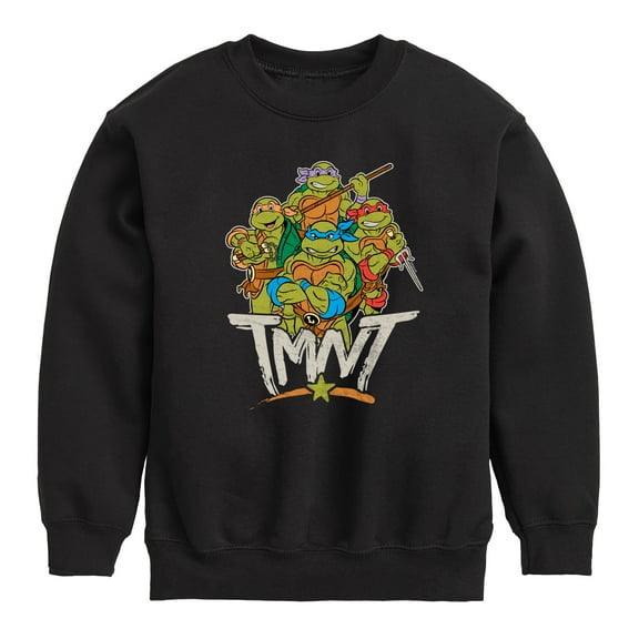 Teenage Mutant Ninja Turtles - Tmnt Rebel Road Group - Toddler & Youth Crewneck Fleece Sweatshirt