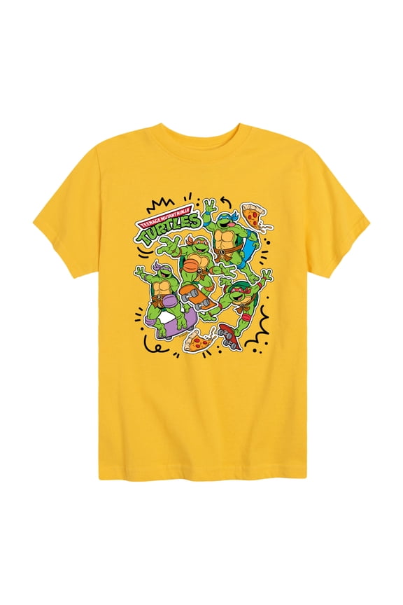 - Tmnt Skate Stickers - Youth Boys Short Sleeve Graphic T-Shirt