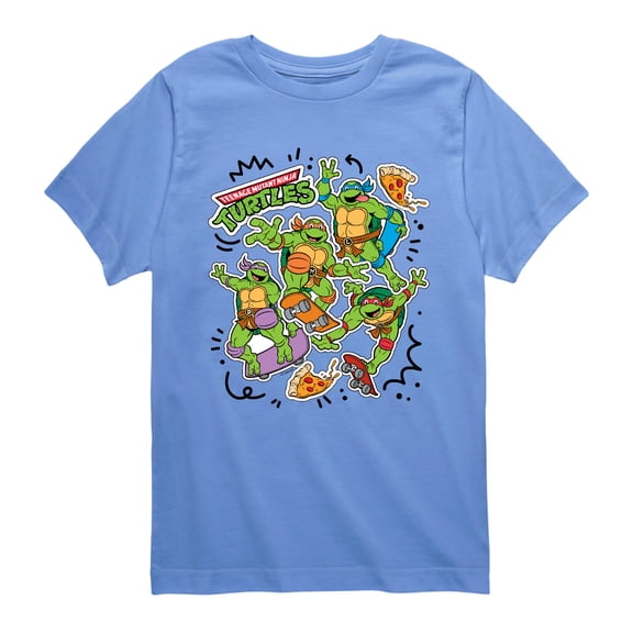 Teenage Mutant Ninja Turtles - Tmnt Skate Stickers - Youth Boys Short Sleeve Graphic T-Shirt