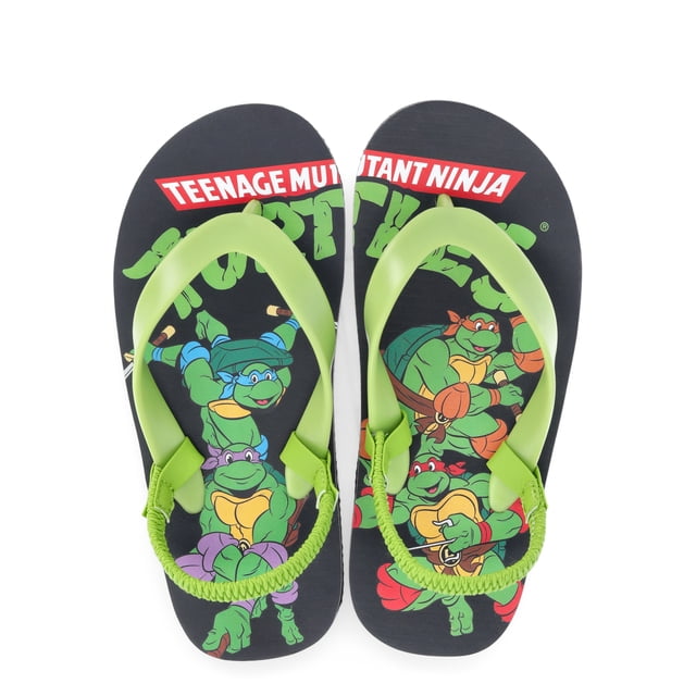 Teenage Mutant Ninja Turtles Toddler Boys Backstrap Flip Flop Sandals Walmart