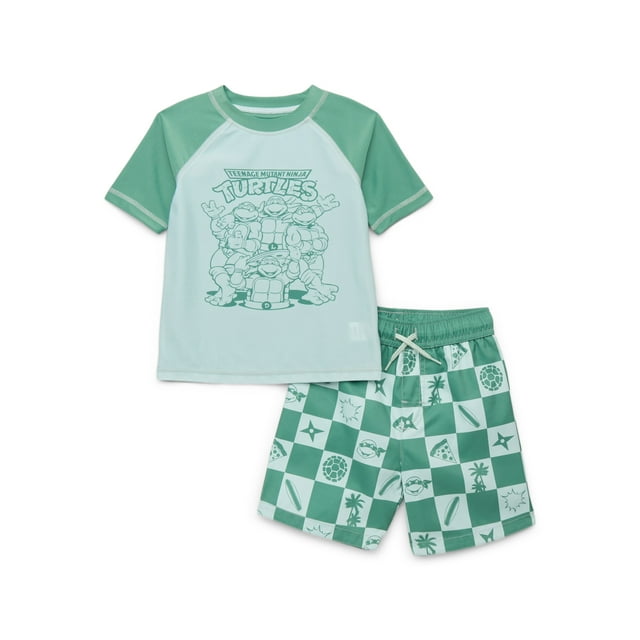 Character Toddler Boy Rash Guard and Swim Shorts Set, 2-Piece, Sizes 12M-5T