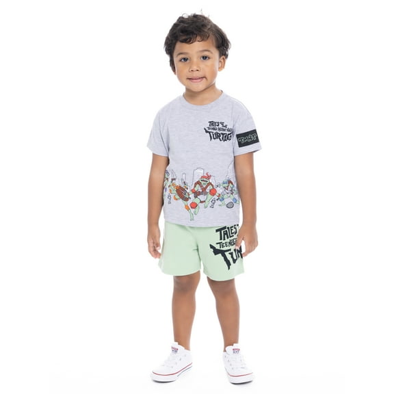 Teenage Mutant Ninja Turtles Toddler Graphic Tee and Shorts Set, 2-Piece, Sizes 12M-5T