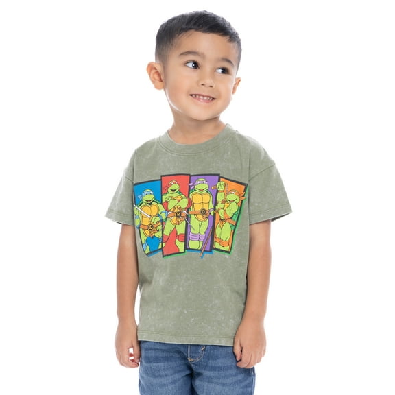Teenage Mutant Ninja Turtles Toddler Short Sleeve Crewneck Tee, Sizes 12M-5T
