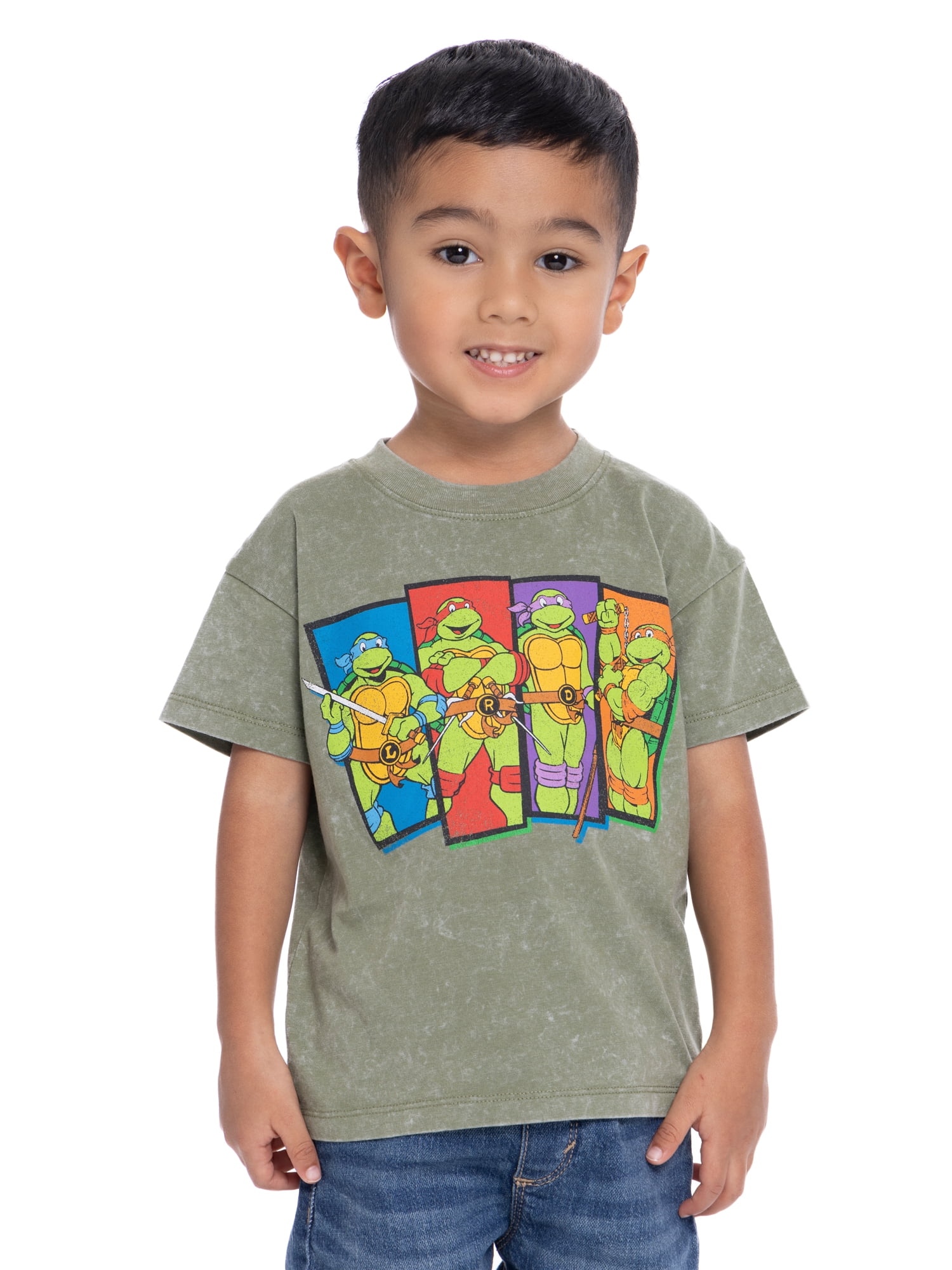Teenage Mutant Ninja Turtles Toddler Graphic Crewneck Tee with Short Sleeves, Sizes 12M-5T
