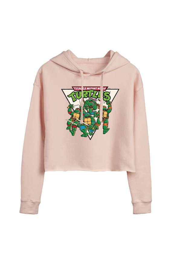 - Triangle Logo - Juniors Cropped Pullover Hoodie