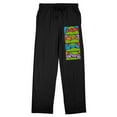 thumbnail image 1 of Teenage Mutant Ninja Turtles Turtle Faces Block Men's Black Sleep Pajama Pants-Large, 1 of 5