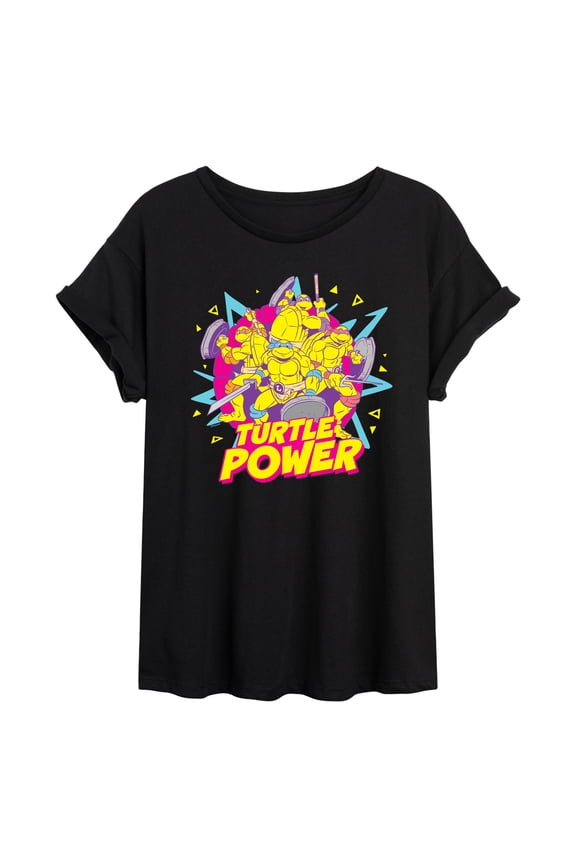 - Turtle Power 90S - Juniors Ideal Flowy Muscle T-Shirt