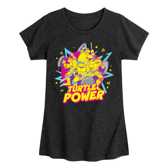Teenage Mutant Ninja Turtles - Turtle Power 90s - Toddler & Youth Girls Short Sleeve Graphic T-Shirt