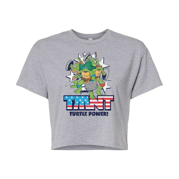 Teenage Mutant Ninja Turtles - Turtle Power Americana - Juniors Cropped Tee
