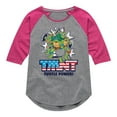 thumbnail image 1 of Teenage Mutant Ninja Turtles - Turtle Power Americana - Toddler & Youth Girls Raglan Tee, 1 of 5