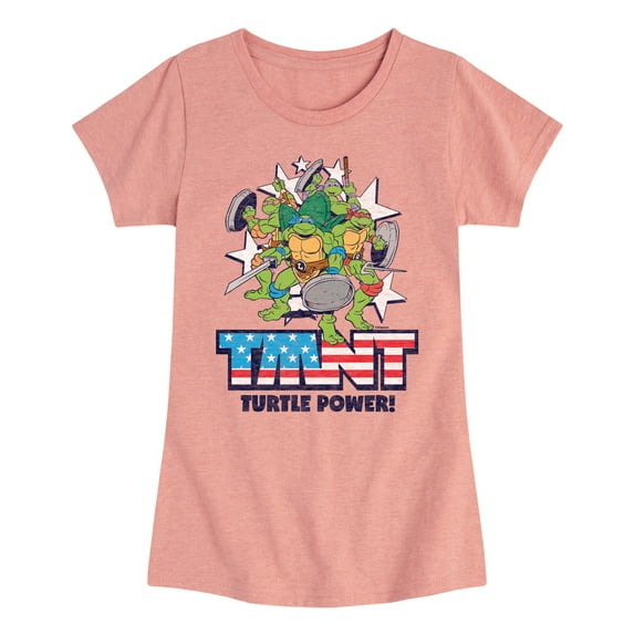 Teenage Mutant Ninja Turtles - Turtle Power Americana - Toddler & Youth Girls Short Sleeve Tee