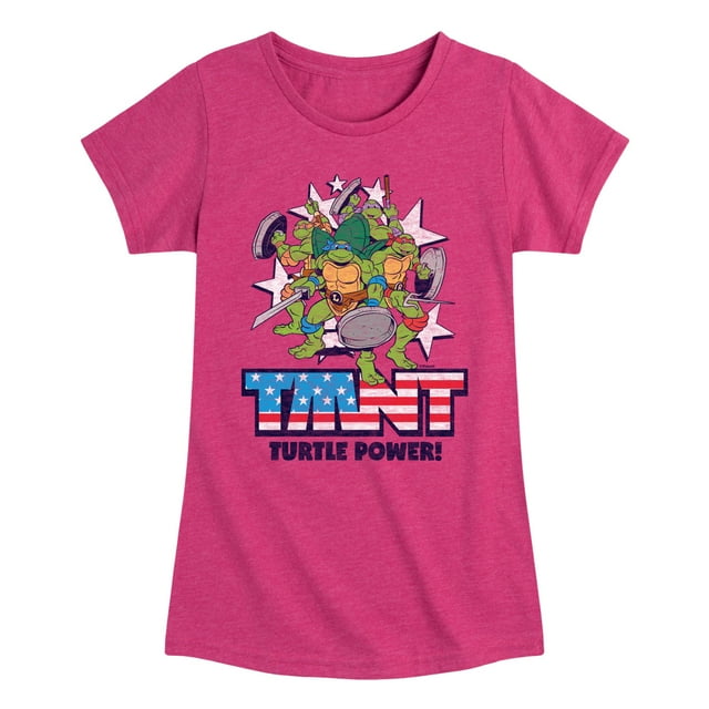 Teenage Mutant Ninja Turtles - Turtle Power Americana - Toddler & Youth Girls Short Sleeve Tee