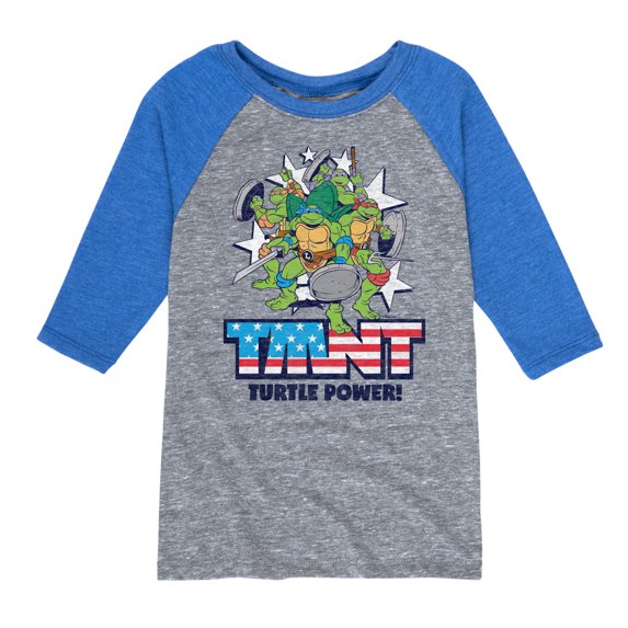 Teenage Mutant Ninja Turtles - Turtle Power Americana - Youth Raglan Tee
