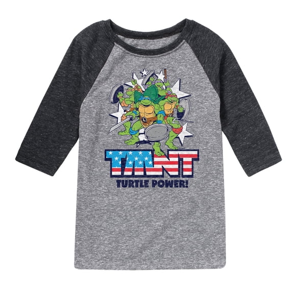 Teenage Mutant Ninja Turtles - Turtle Power Americana - Youth Raglan Tee