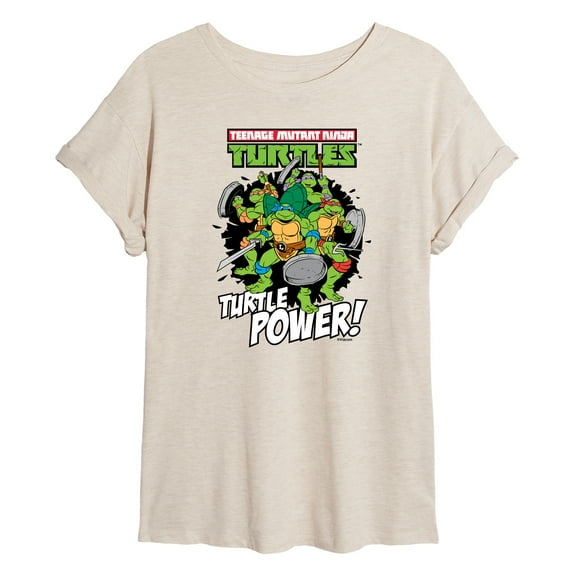 Teenage Mutant Ninja Turtles - Turtle Power - Juniors Ideal Flowy Muscle T-Shirt