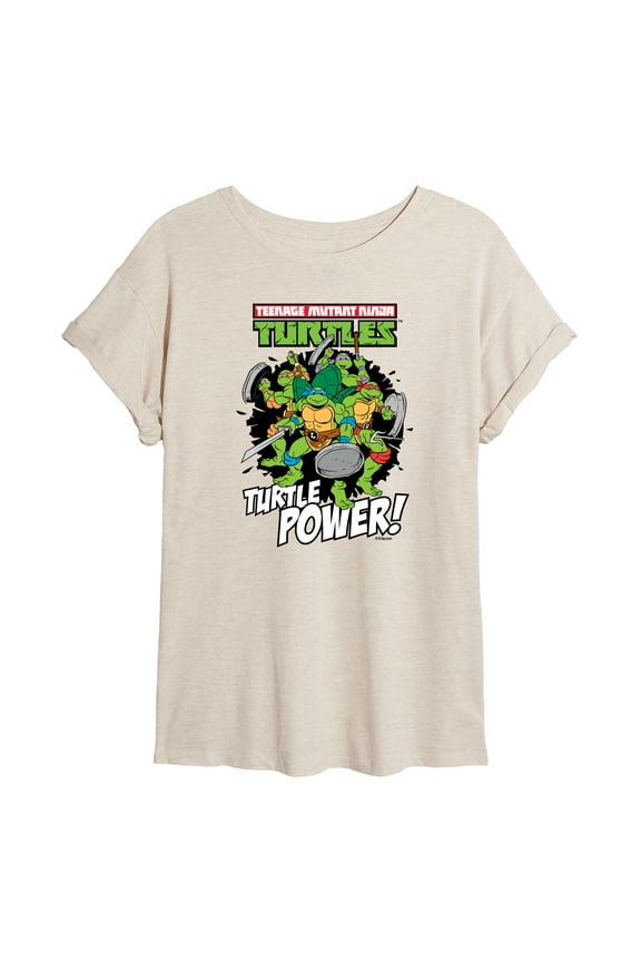 - Turtle Power - Juniors Ideal Flowy Muscle T-Shirt