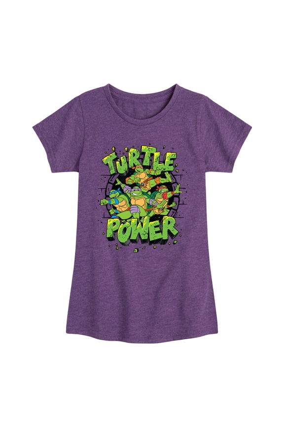 - Turtle Power New  - Toddler & Youth Girls Short Sleeve Graphic T-Shirt