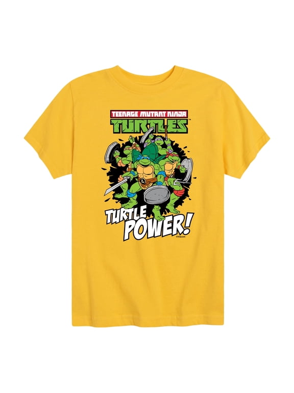 - Turtle Power Boys' Short Sleeve Graphic T-Shirt