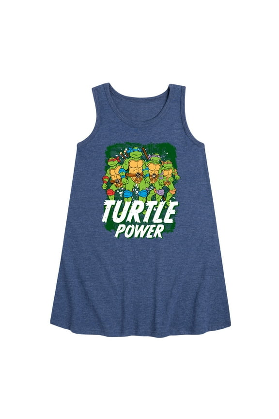-Turtle Power - Toddler & Youth Girls A-line Dress
