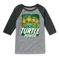 thumbnail image 1 of Teenage Mutant Ninja Turtles - Turtle Power - Toddler & Youth Raglan Graphic Tee, 1 of 5
