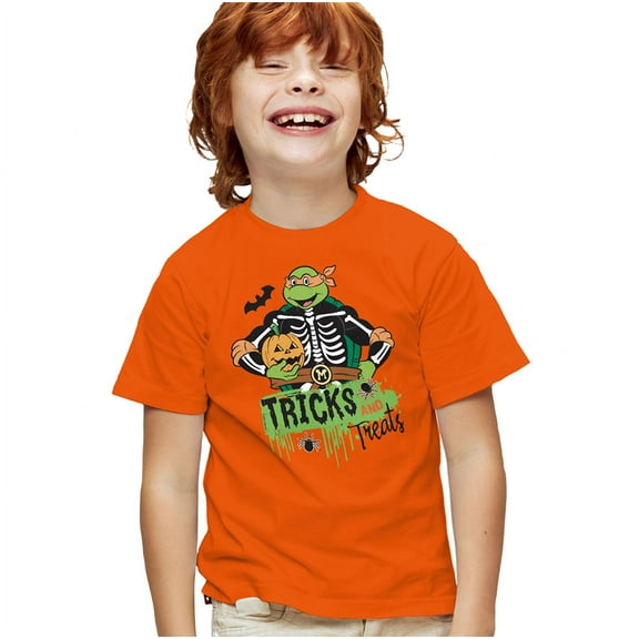 Teenage Mutant Ninja Turtles Turtle Tricks Kids T Shirtfor Youth Toddler Boys and GirlsOrange