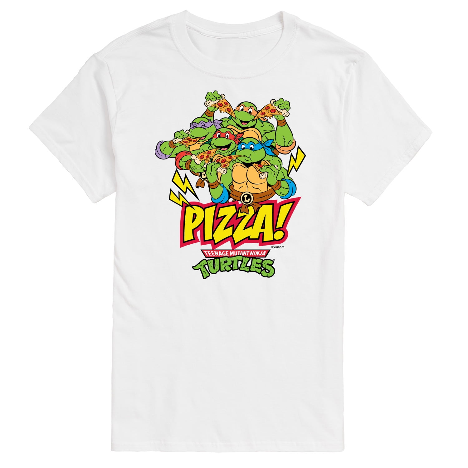  Tee Luv Men's Teenage Mutant Ninja Turtles Pizza T