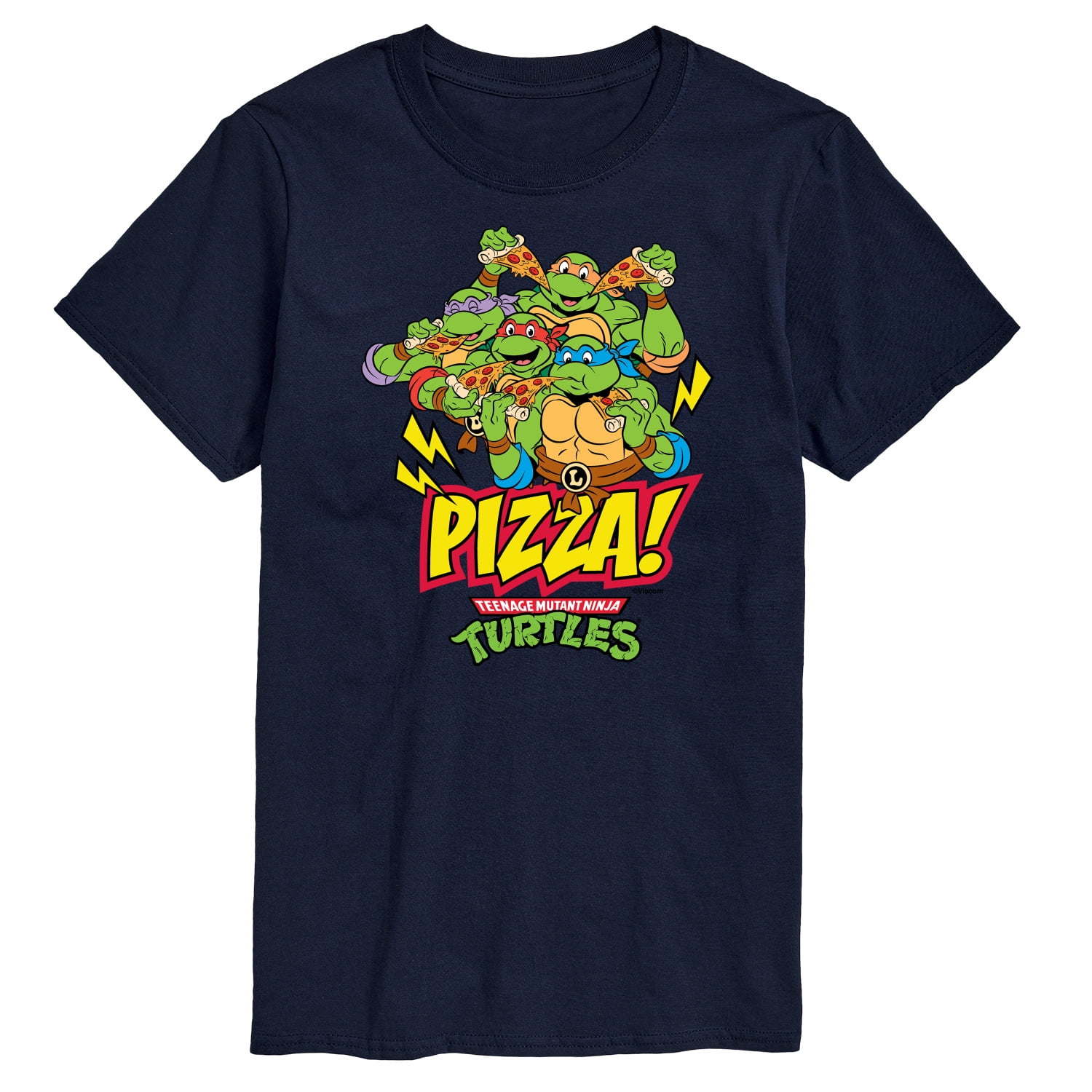 Tee Luv Men's Teenage Mutant Ninja Turtles Pizza T-Shirt