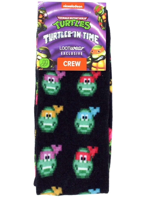 Teenage Mutant Ninja Turtles Turtles in TIme Crew Socks (Size 6 - 12)