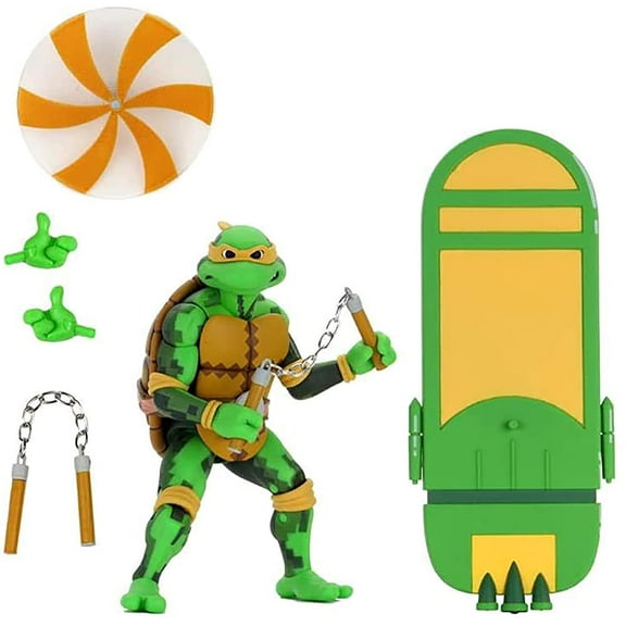 NECA Teenage Mutant Ninja Turtles Turtles in Time Series 2 Michelangelo 7-Inch Action Figure